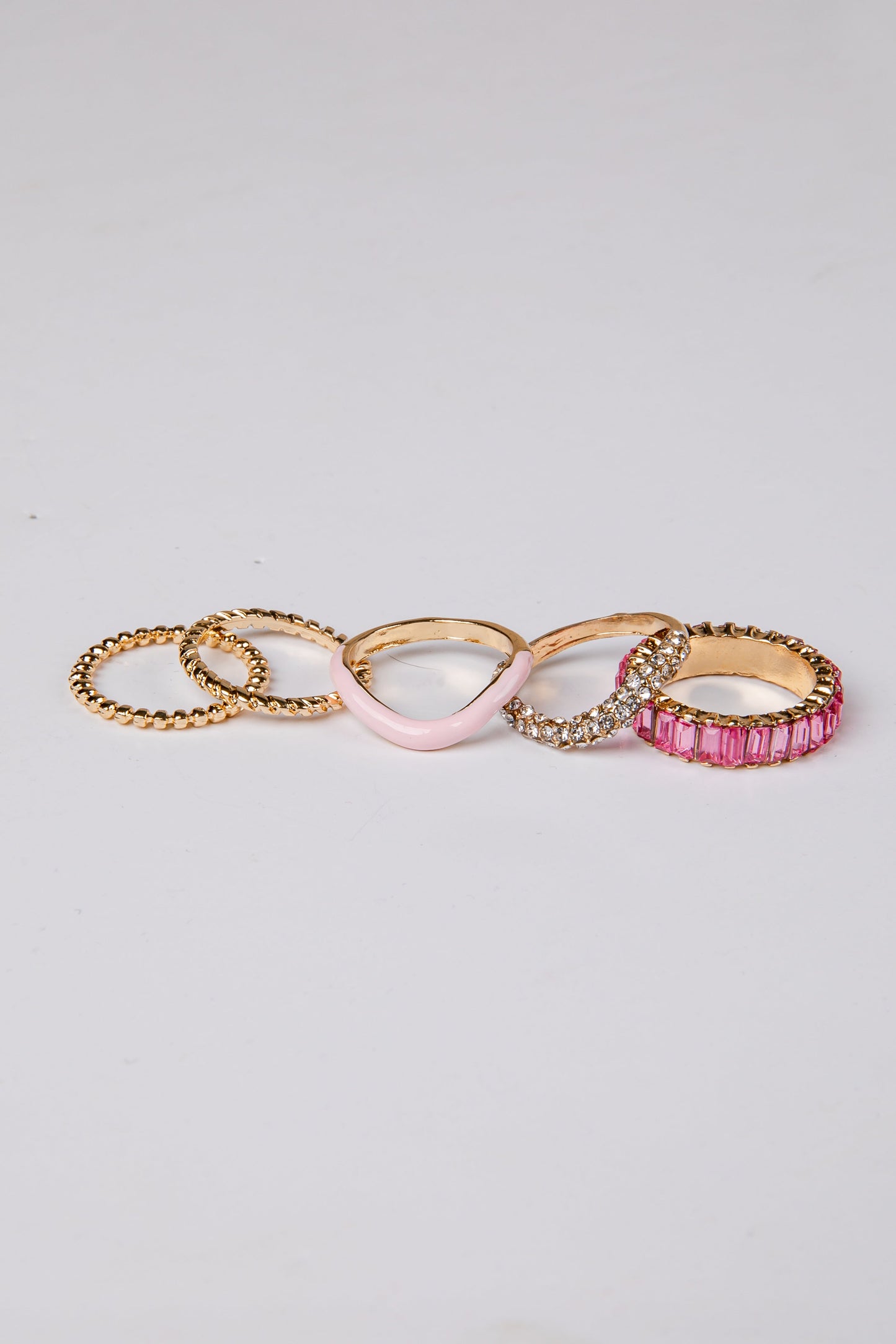 Annalise Gold Gemstone Ring Set