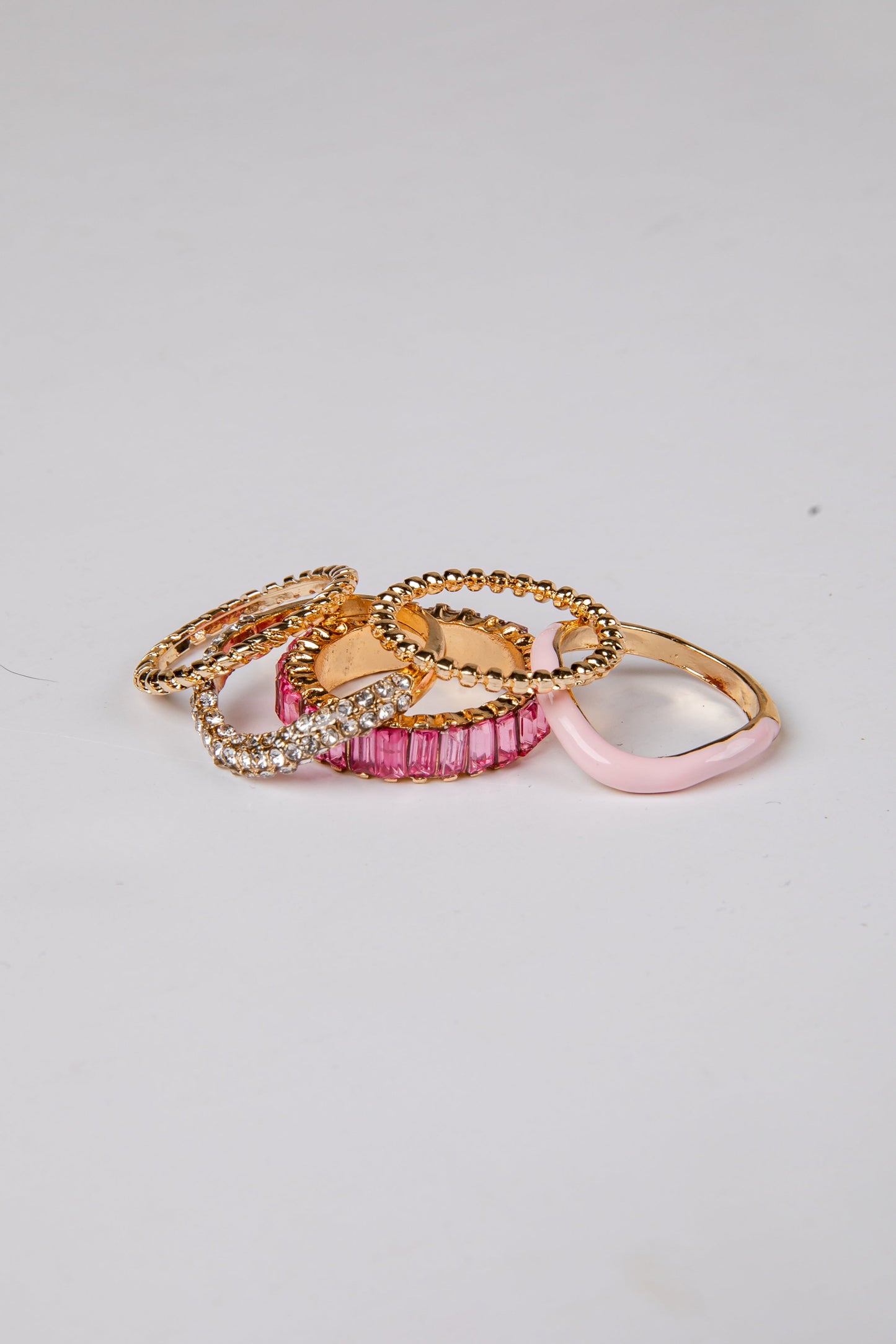 Annalise Gold Gemstone Ring Set