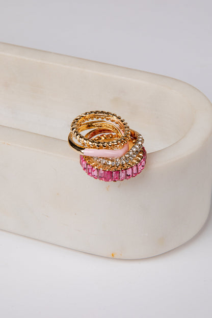 Annalise Gold Gemstone Ring Set