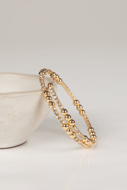 Ashley Gold Rhinestone Bracelet