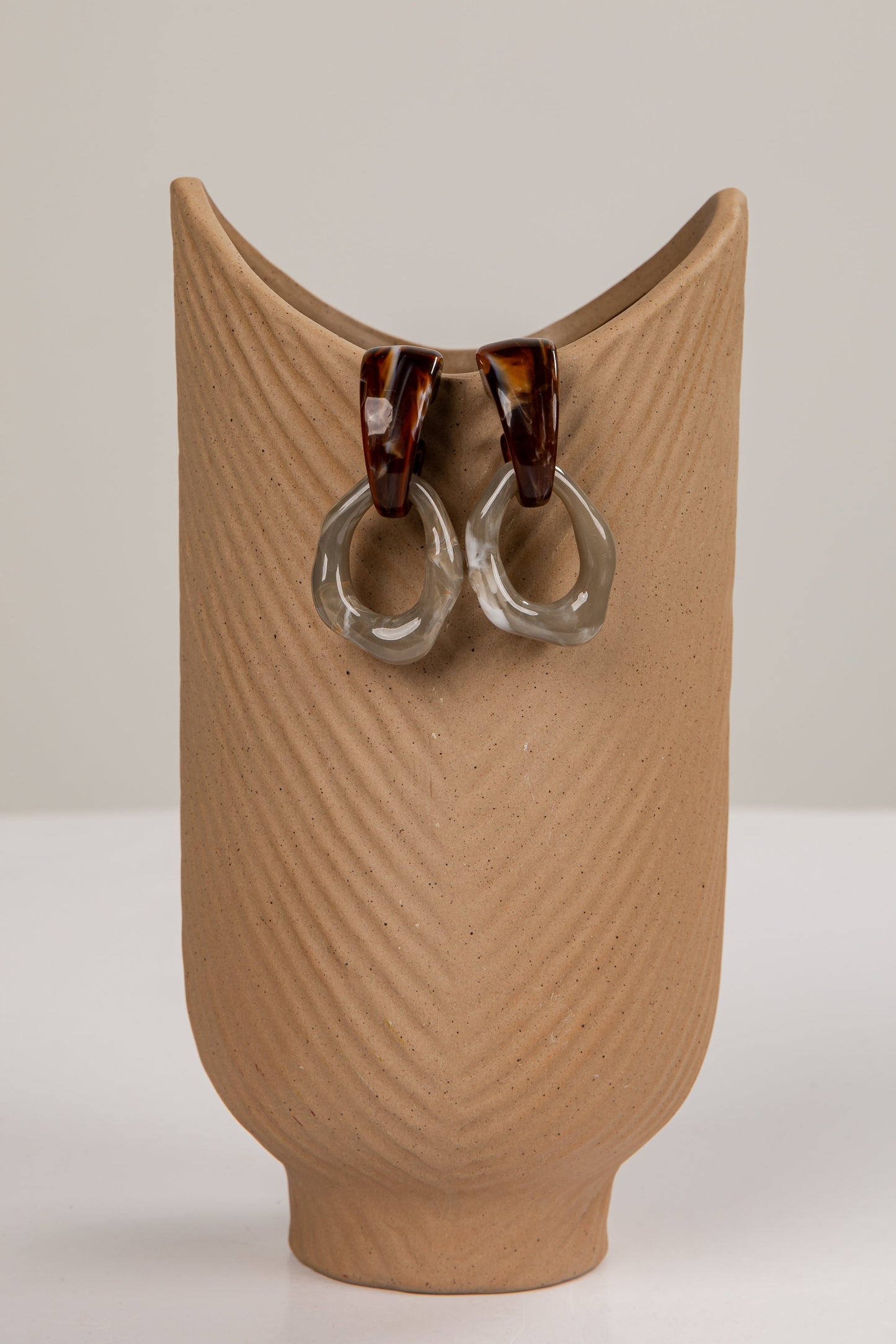 Addison Grey Acrylic Drop Earrings