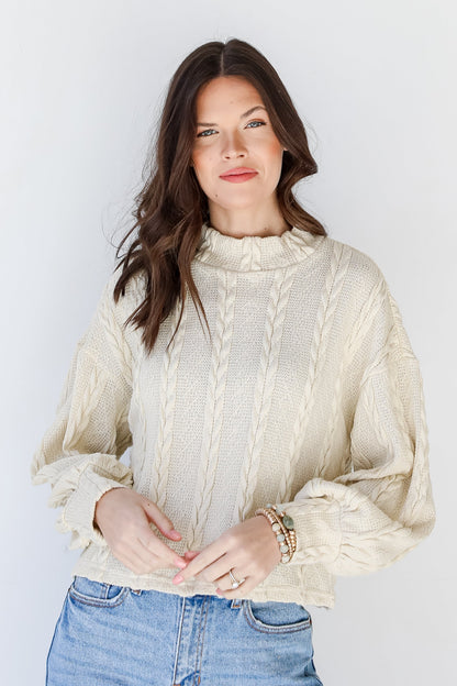 Call Me Cozy Cable Knit Top