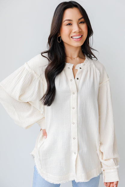 Back To Love Linen Blouse