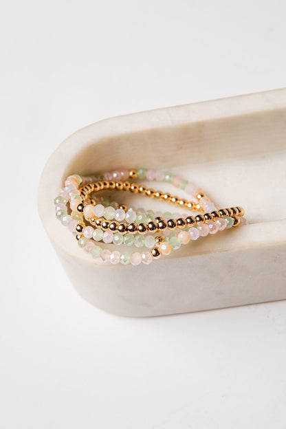 Amelia Gold Beaded Bracelet Set