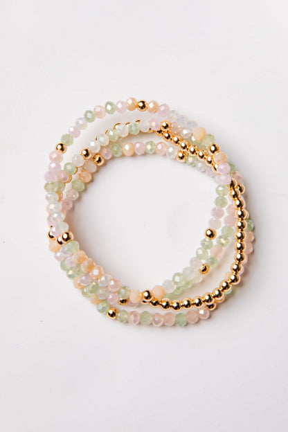 Amelia Gold Beaded Bracelet Set