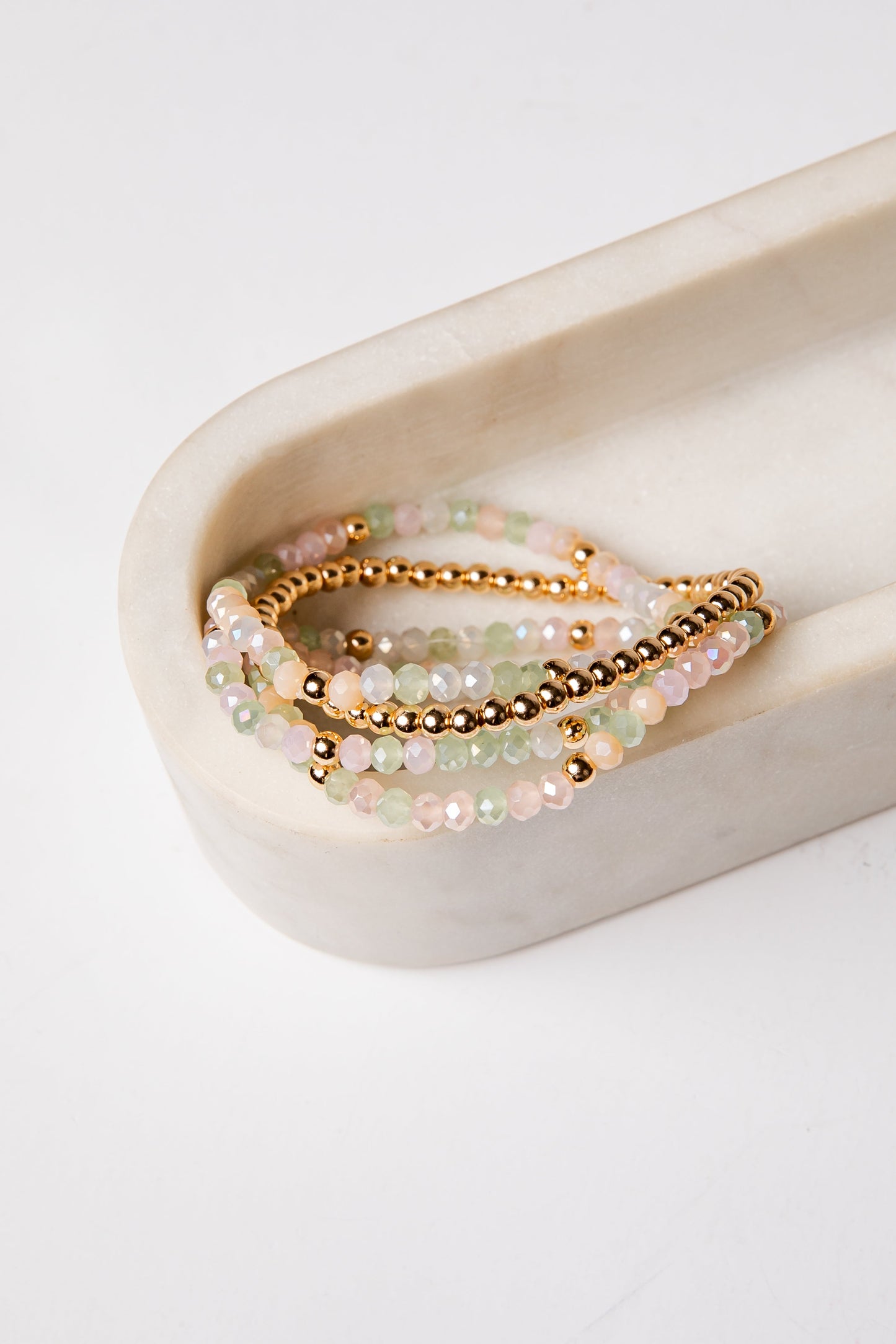 Amelia Gold Beaded Bracelet Set