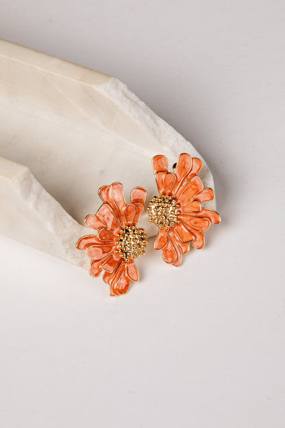 Callie Pink Daisy Earrings