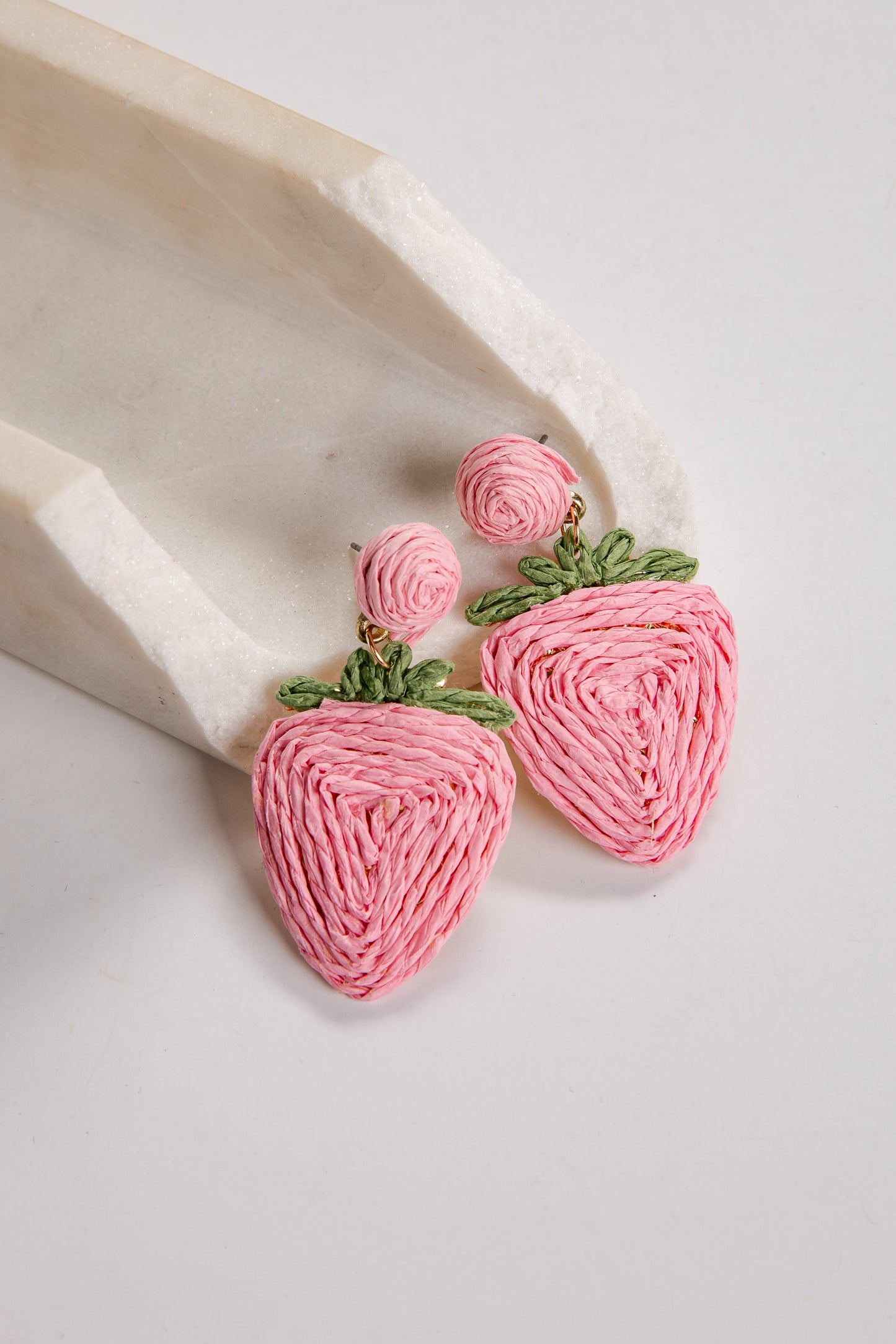 Allee Pink Strawberry Statement Earrings
