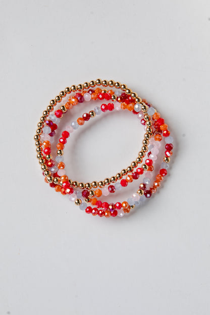 Amelia Gold Beaded Bracelet Set