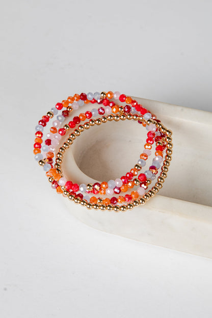 Amelia Gold Beaded Bracelet Set