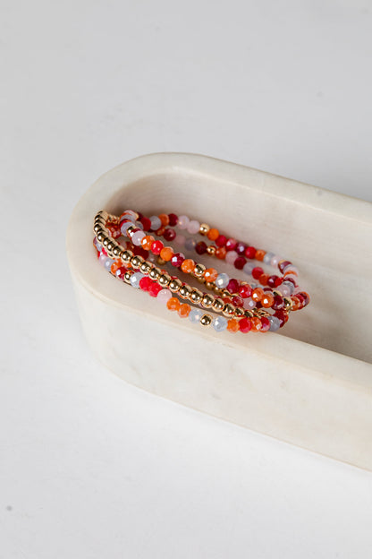 Amelia Gold Beaded Bracelet Set