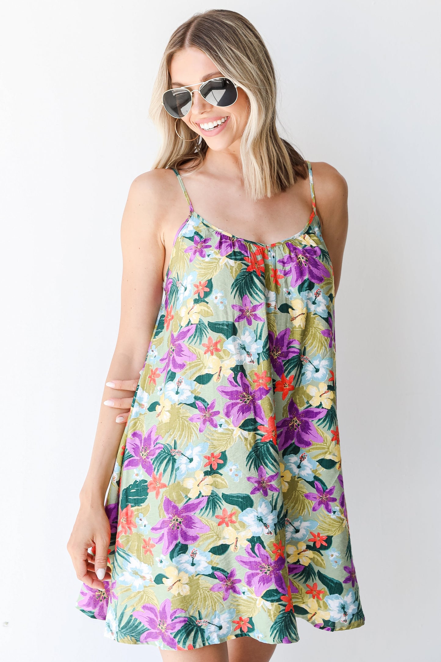 Blooms Of Paradise Floral Mini Dress