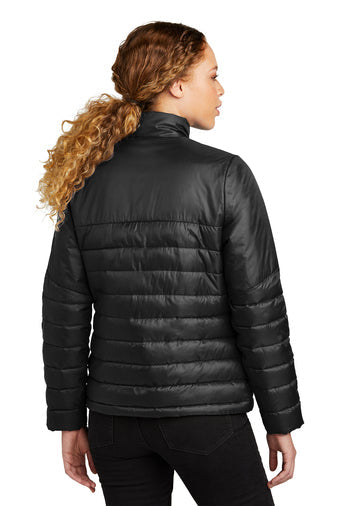 SKIS Eddie Bauer Ladies Quilted Coach Jacket SK Logo