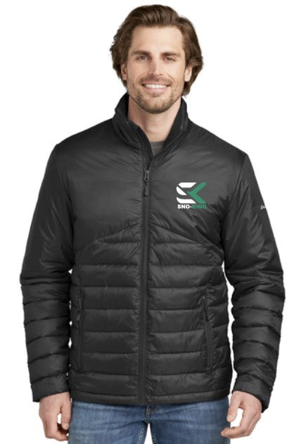 SKIS Eddie Bauer Mens Quilted Coach Jacket SK Logo