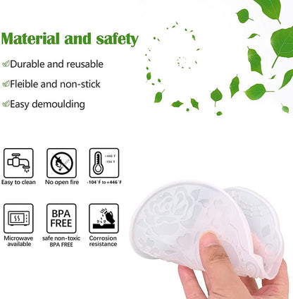 Skull Box Mold for Resin,Large Skull Jewelry Box Resin Mold
