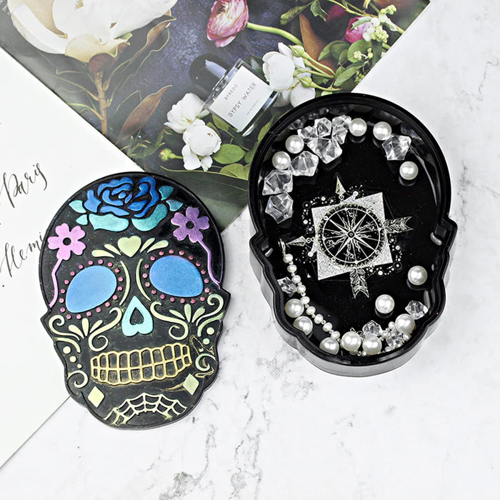 Skull Box Mold for Resin,Large Skull Jewelry Box Resin Mold