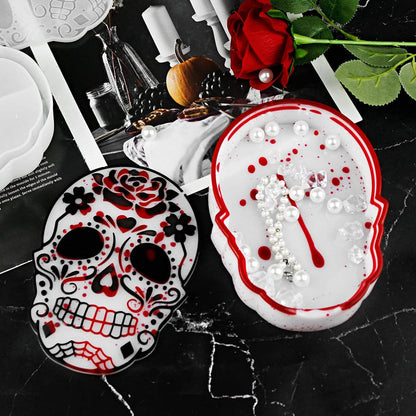 Skull Box Mold for Resin,Large Skull Jewelry Box Resin Mold