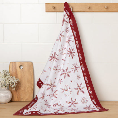 Snowflakes Christmas Dishtowel