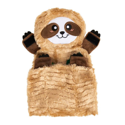 ZippyPaws dog toys Snufflerz Blankets Sloth Interactive Plush Squeaky Dog Toy