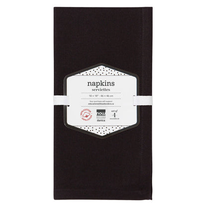 Spectrum Napkins Black Set of 4