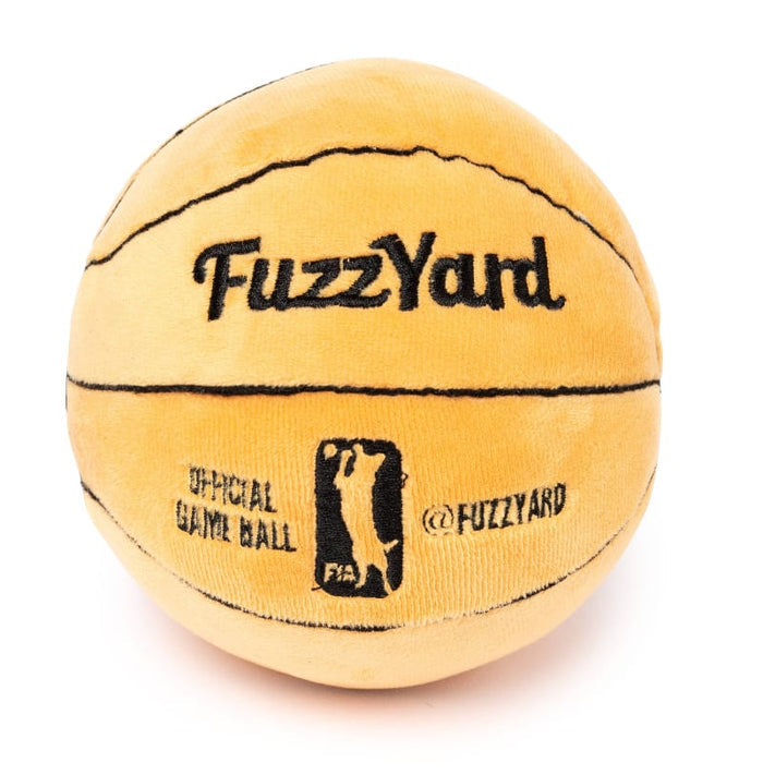 FuzzYard Dog Toys Sports Basketball Plush Squeaky Dog Toy
