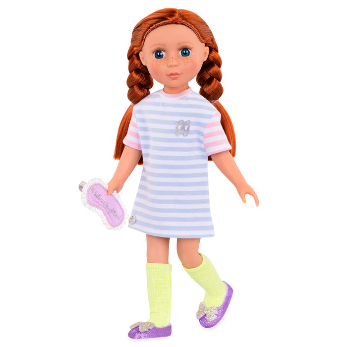 Pajamas with sleep mask for 14-inch doll