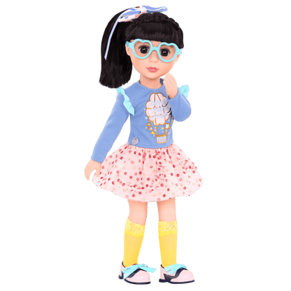 Cotton candy outfit for 14-inch doll