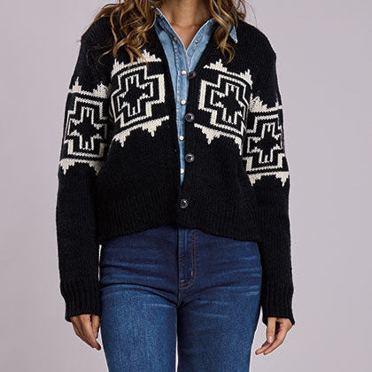 Stetson Women's Southwest Cardigan in Black