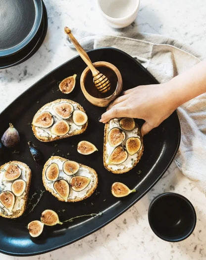Stoneware Serving Platter Acorn Home + Apparel