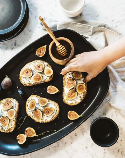 Stoneware Serving Platter Acorn Home + Apparel