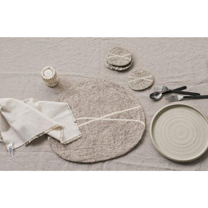 Striato Felt Wool Placemat - Flint