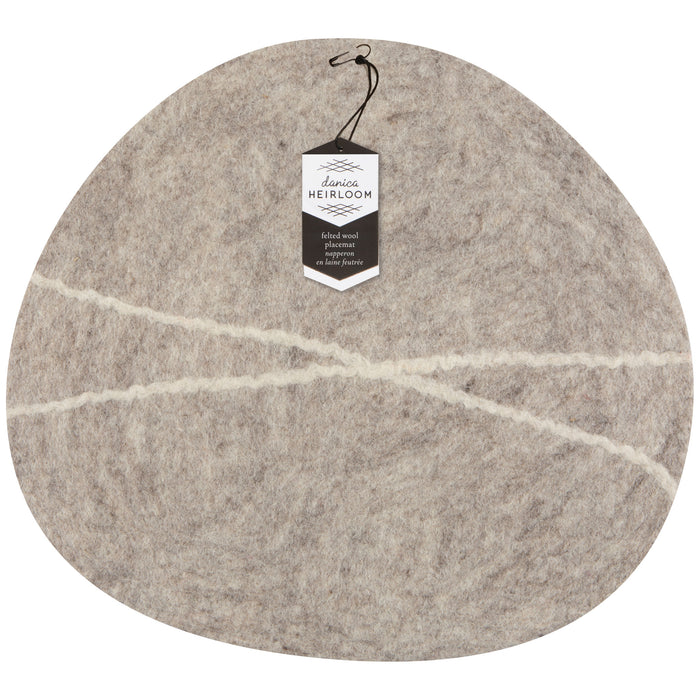 Striato Felt Wool Placemat - Flint