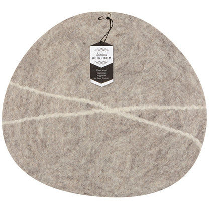 Striato Felt Wool Placemat - Flint