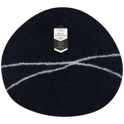 Striato Felt Wool Placemat - Midnight