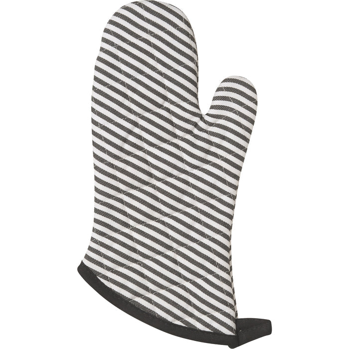 Superior Black Narrow Stripe Oven Mitt