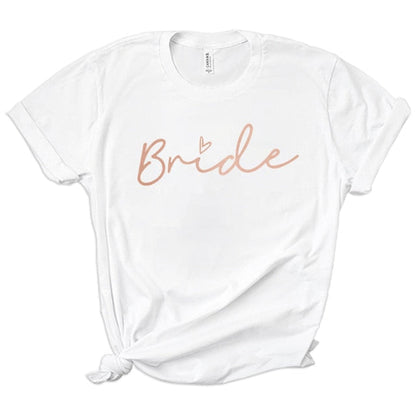Team Bride T Shirts with Little Heart Design - Blue - White - Wedding Bridal Squad Heart T-shirt Bridesmaids