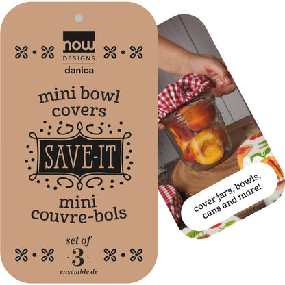 Ticking Stripe Mini Bowl Cover Set of 3