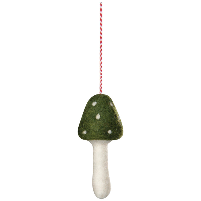 Toadstool Felt Christmas Tree Ornaments - 4 Assorted Styles