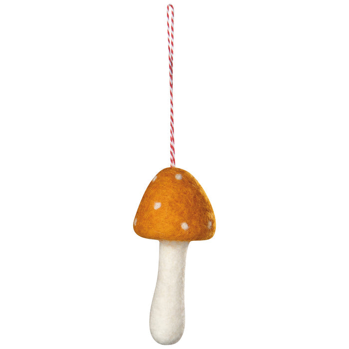 Toadstool Felt Christmas Tree Ornaments - 4 Assorted Styles