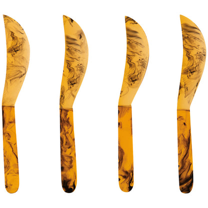 Tortoise Shell Resin Spreader Set of 4