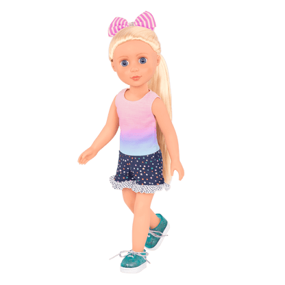 Doll outfit top shorts and shoes