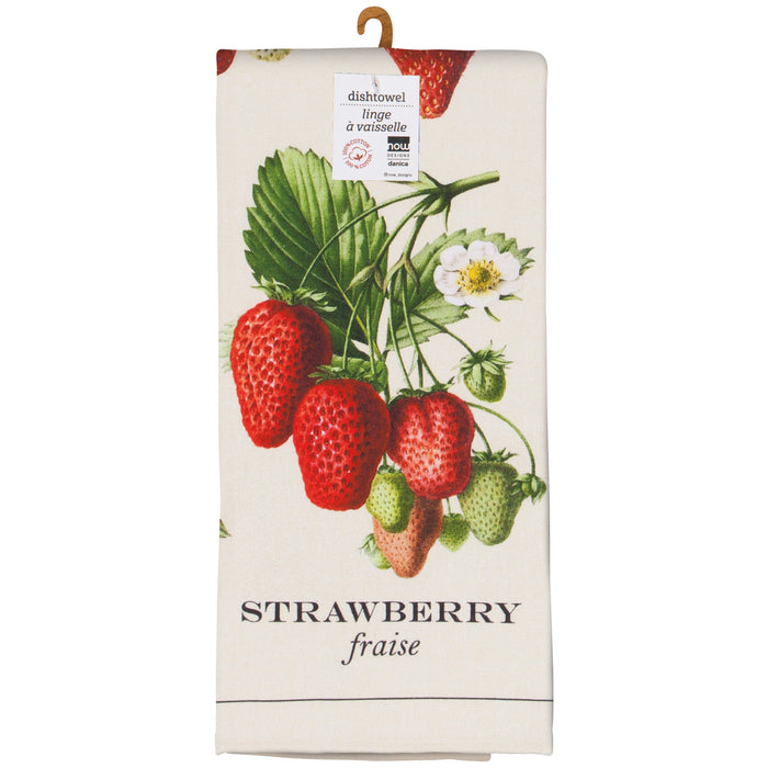 Vintage Strawberries Dishtowel