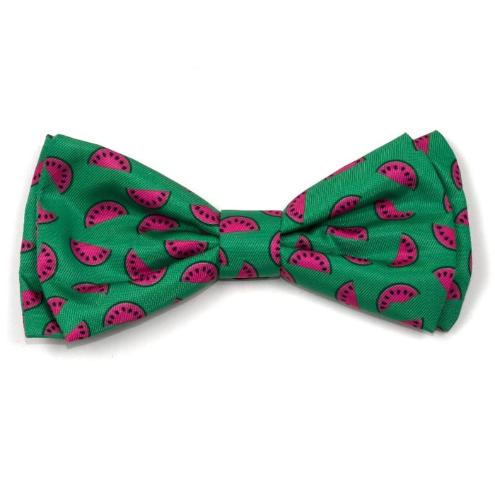 The Worthy Dog Bow Ties SM Watermelon Green Bow Tie Pet Collar Attachment - 2 Sizes