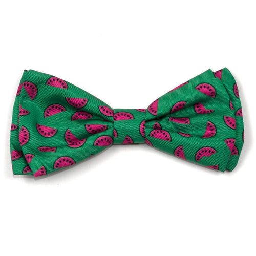 The Worthy Dog Bow Ties SM Watermelon Green Bow Tie Pet Collar Attachment - 2 Sizes