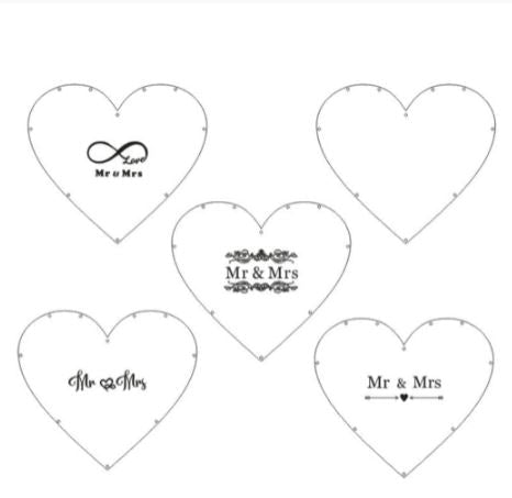 Wedding Mr and Mrs Acrylic Heart Wish Drop Box-Guest Book Alternative
