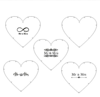 Wedding Mr and Mrs Acrylic Heart Wish Drop Box-Guest Book Alternative