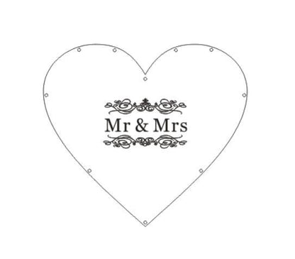 Wedding Mr and Mrs Acrylic Heart Wish Drop Box-Guest Book Alternative