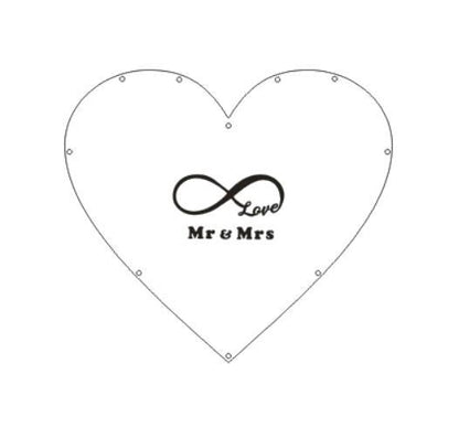 Wedding Mr and Mrs Acrylic Heart Wish Drop Box-Guest Book Alternative