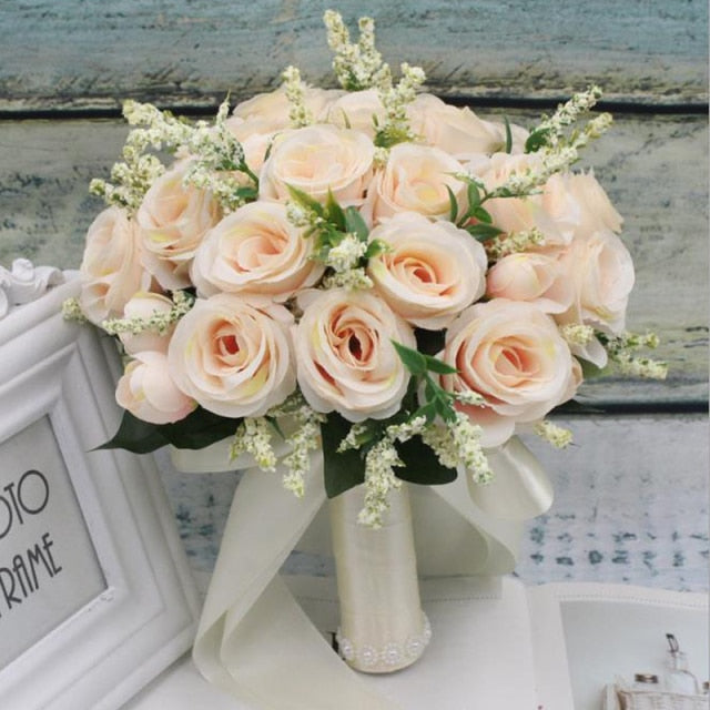 Wild Artificial Floral Handmade Bridal Bouquet-Wedding Flowers