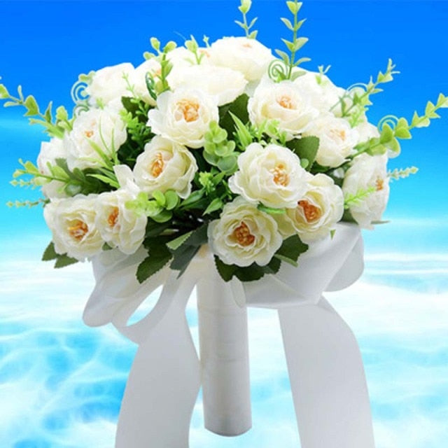 Wild Artificial Floral Handmade Bridal Bouquet-Wedding Flowers